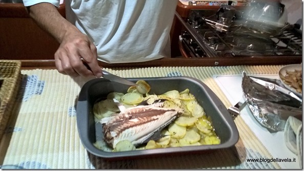 La ricciola al forno con patate